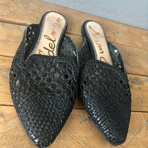Sam Edelman Black Woven Women's Shoes